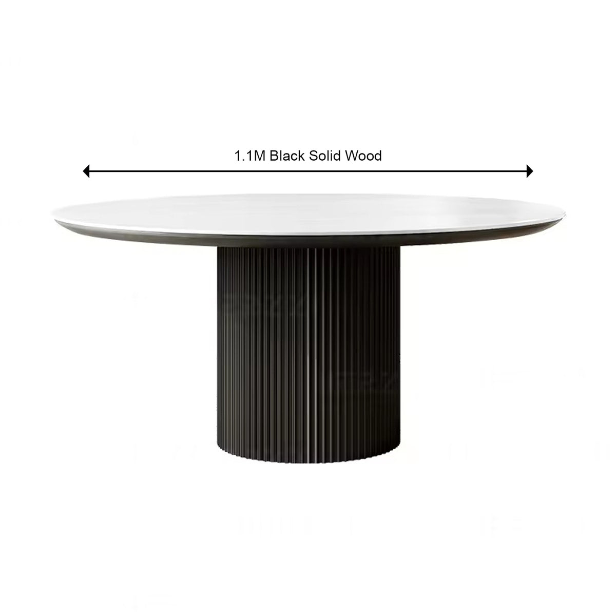 Nordic Style Round Wooden Dining Table for Home or Restaurant Featuring Slate Material for Villa Use
