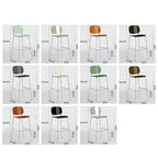 WISEMAX FURNITURE Modern Commercial Furniture Nordic Minimalist PVC Seat and Backrest with Stainless Steel High bar Stool
