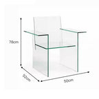 WISEMAX FURNITURE Creative Shaped Designer Style Leisure Lounge Chair Acrylic Frame Durable Single Armrest Chair for Living Room
