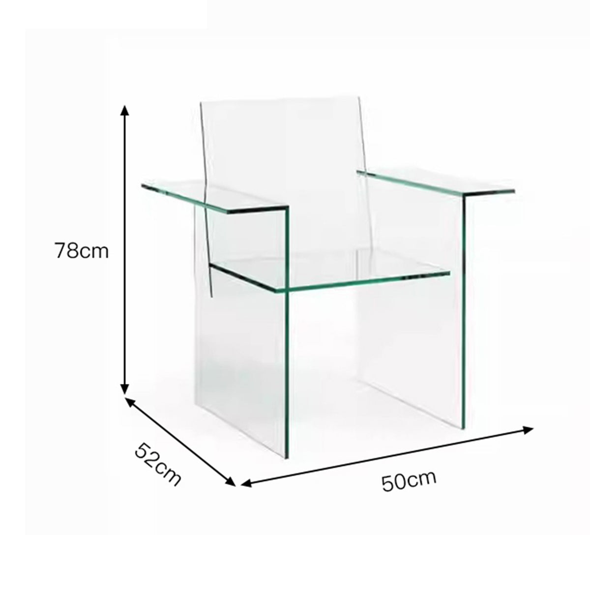 WISEMAX FURNITURE Creative Shaped Designer Style Leisure Lounge Chair Acrylic Frame Durable Single Armrest Chair for Living Room