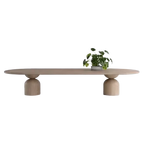 High Quality Nordic Luxury Modern Hotel Furniture Solid Wood Oval Dining Table