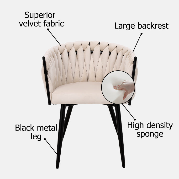 Light Luxury Cheap Price Modern Dining Chairs Velvet Comfortable Dining Chairs