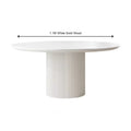 Nordic Style Round Wooden Dining Table for Home or Restaurant Featuring Slate Material for Villa Use