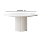 Nordic Style Round Wooden Dining Table for Home or Restaurant Featuring Slate Material for Villa Use
