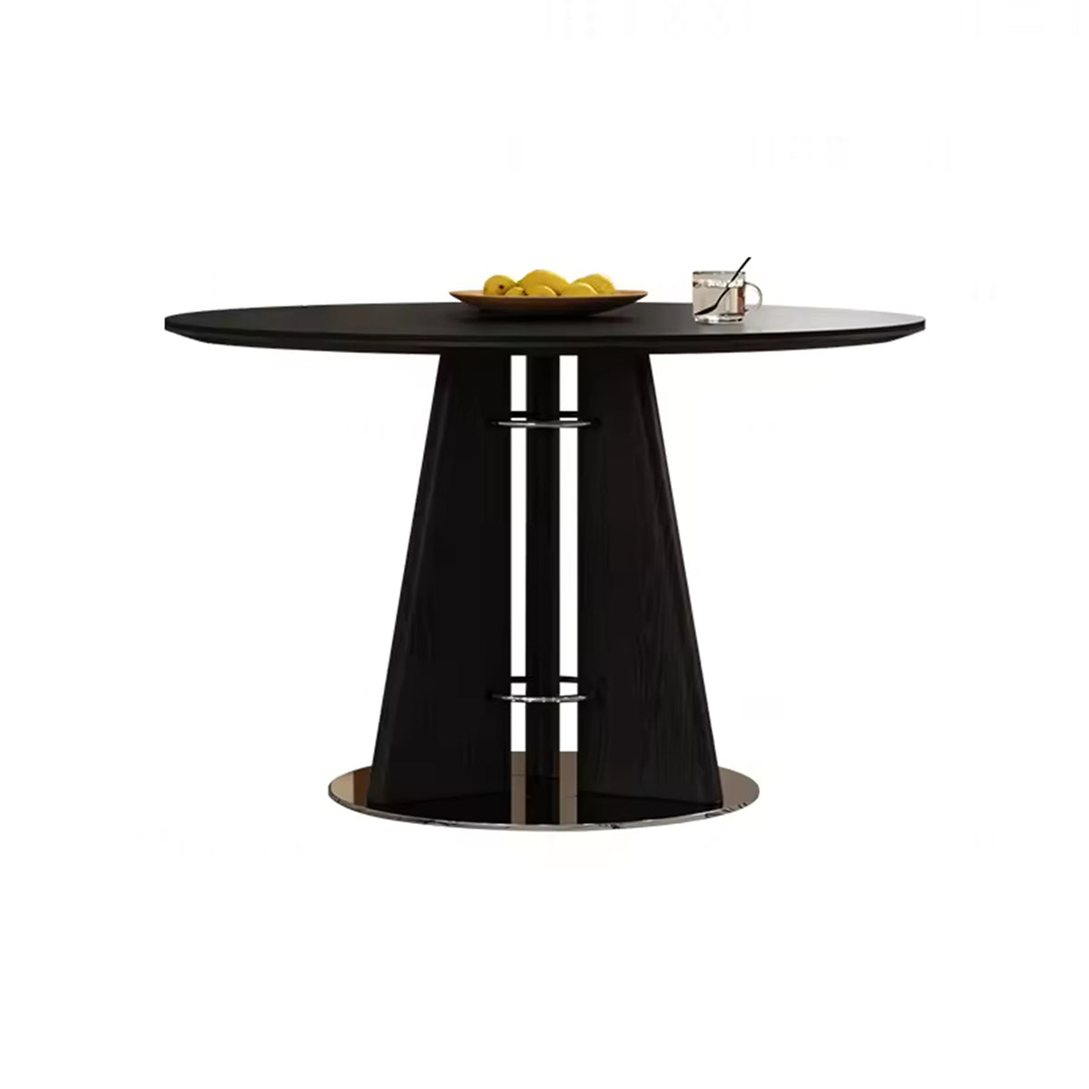 Modern Nordic Round Wooden Dining Table and Travertine Table Table for Restaurant Home Use