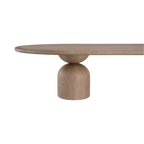 High Quality Nordic Luxury Modern Hotel Furniture Solid Wood Oval Dining Table