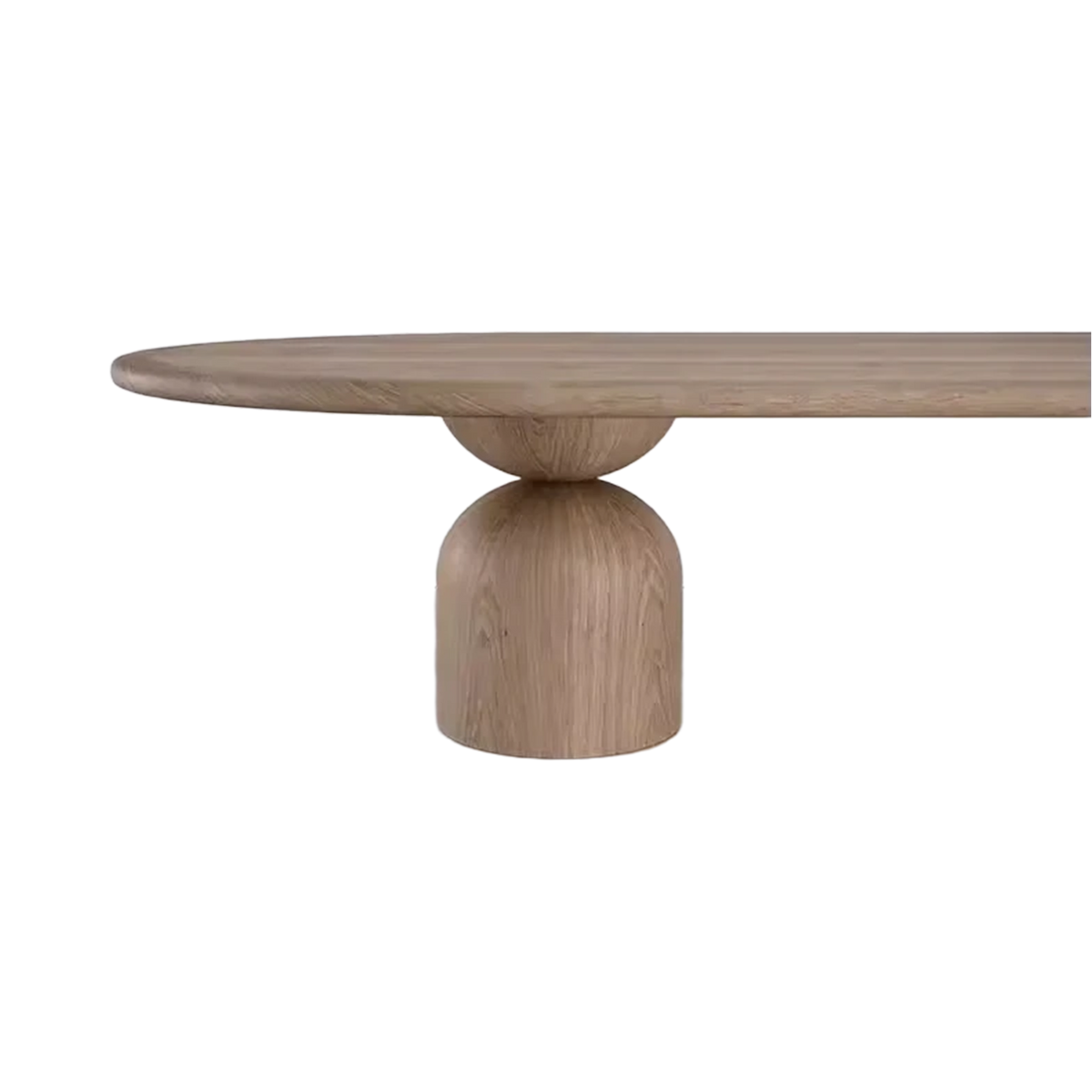 High Quality Nordic Luxury Modern Hotel Furniture Solid Wood Oval Dining Table