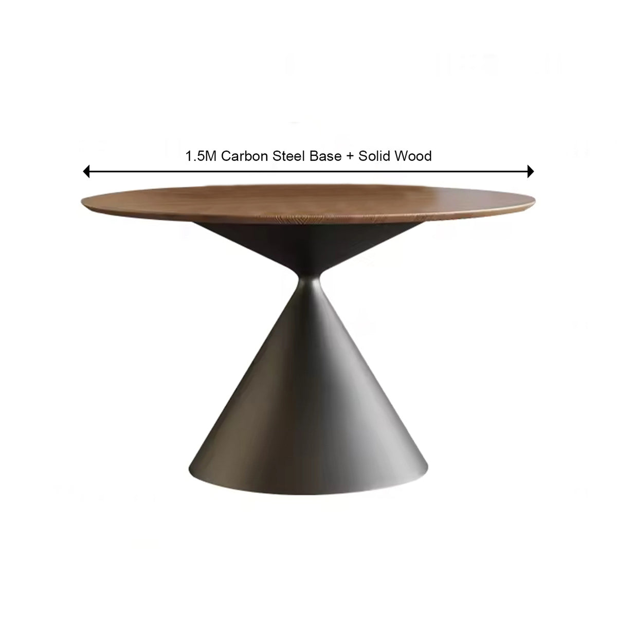 Stainless Luxury Nordic Style Round Wooden Dining Table for Home or Restaurant Featuring Slate Material for Villa Use