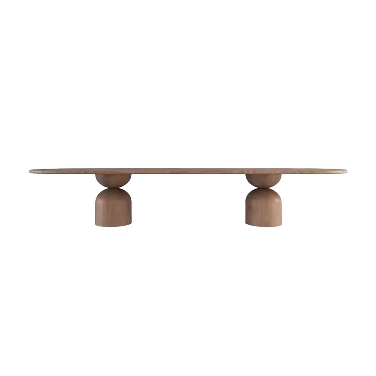 High Quality Nordic Luxury Modern Hotel Furniture Solid Wood Oval Dining Table