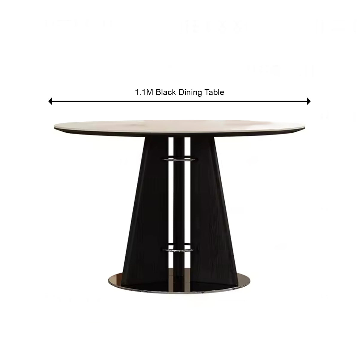 Modern Nordic Round Wooden Dining Table and Travertine Table Table for Restaurant Home Use