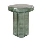 WISEMAX Modern Style Household Living Room Furniture Transparent Glass Mushroom Coffee Table Set Round End Table Tea Table
