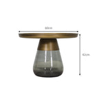 WISEMAX Side Corner Tray Coffee Table Hotel Living Room Gold Brass Top Modern Coffee Table Design With Glass Bottom Base
