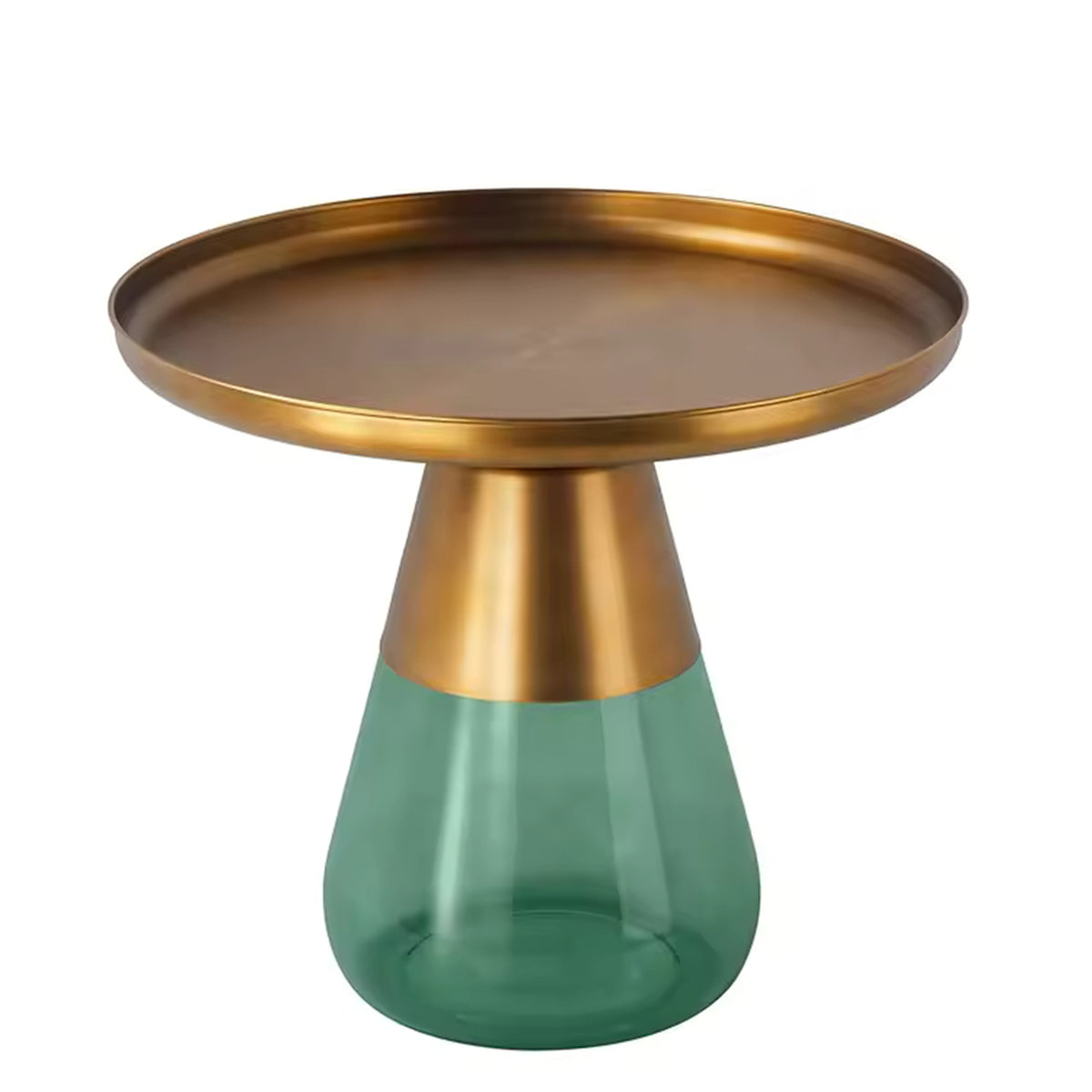 WISEMAX Side Corner Tray Coffee Table Hotel Living Room Gold Brass Top Modern Coffee Table Design With Glass Bottom Base