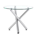 High Quality China Manufactory Dining Room 90*90cm Tempered Round Glass Top Dining Table