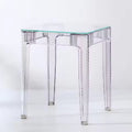 Wholesale Factory Price Modern Simple Design Tempered Glass Top Transparent Restaurant Small Dining Table Set 2 Chairs