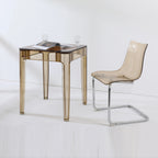 Wholesale Factory Price Modern Simple Design Tempered Glass Top Transparent Restaurant Small Dining Table Set 2 Chairs