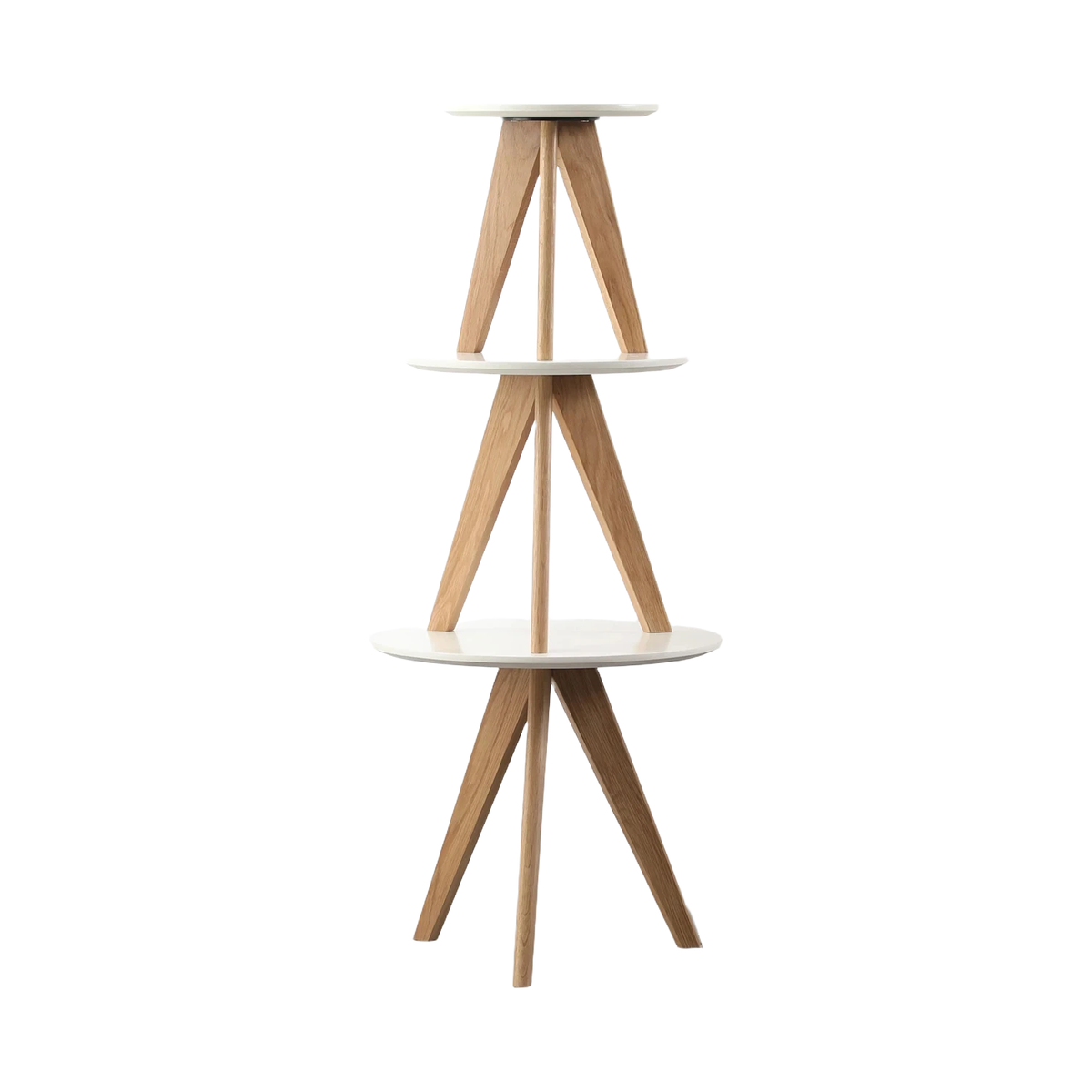 Wholesale Bazhou Factory Furniture Modern Three Legs MDF Top Living Room Small Wood Round Side Coffee Table