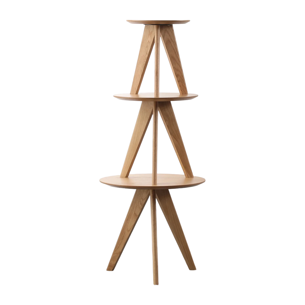 Wholesale Bazhou Factory Furniture Modern Three Legs MDF Top Living Room Small Wood Round Side Coffee Table