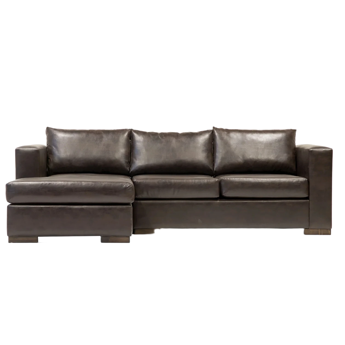 Sectional Sofa Left Eco Leather Trayken