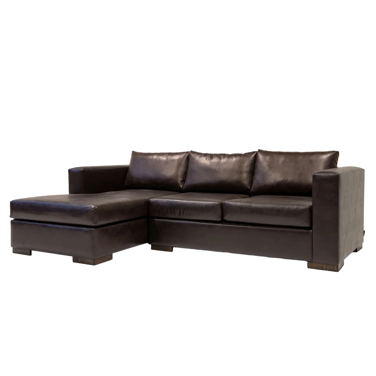 Sectional Sofa Left Eco Leather Trayken