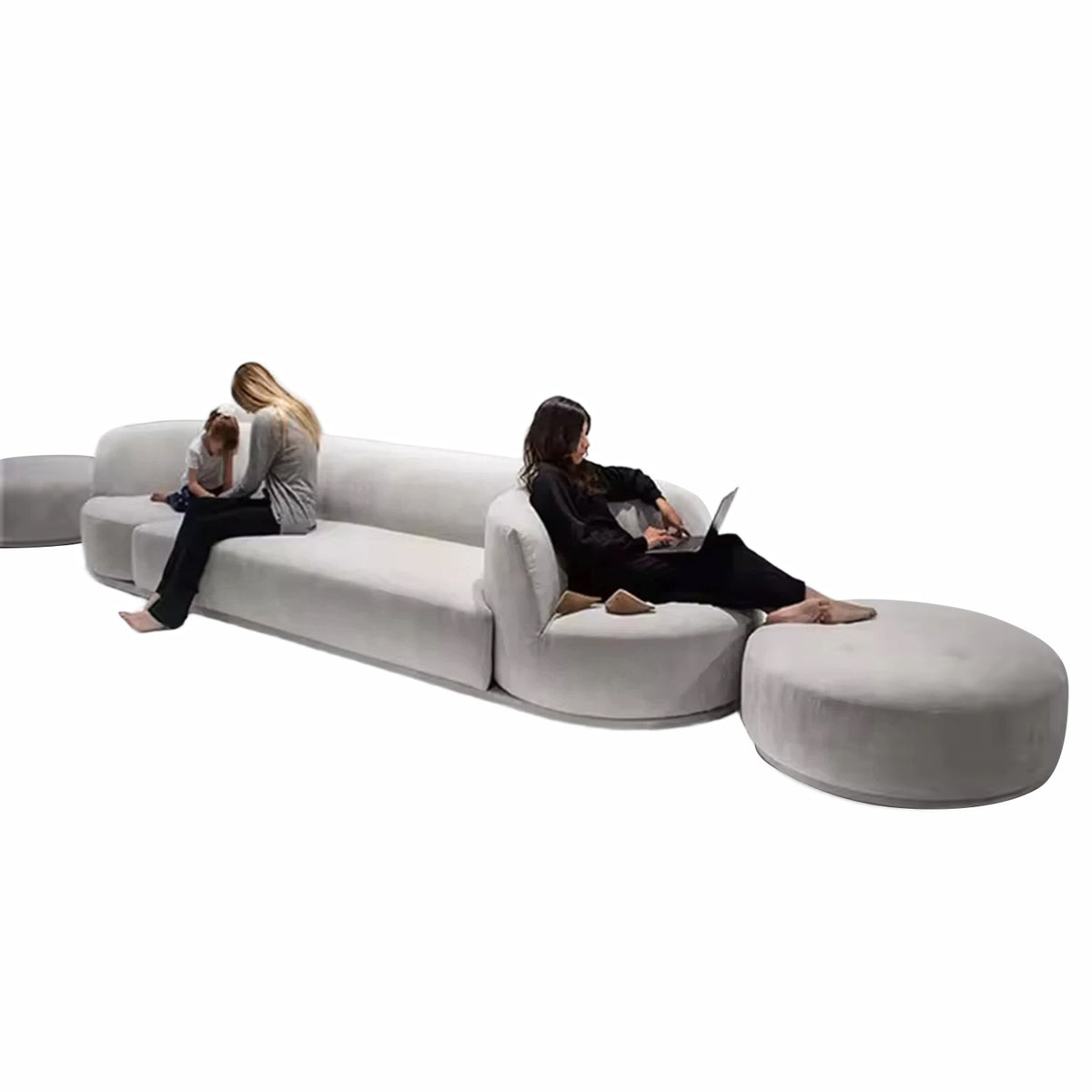 Modern Minimalist Rotatable Special-Shaped Fabric Sofa Living Room Leisure Can Be Customized Italian Sofa