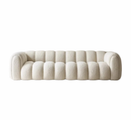 WISEMAX Complete Furniture Living Room Sectional Sofa Furniture Tufted Chesterfield Sofa Single White Boucle Fabric Floor Sofa