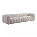 WISEMAX Complete Furniture Living Room Sectional Sofa Furniture Tufted Chesterfield Sofa Single White Boucle Fabric Floor Sofa