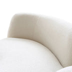 Modern Luxury Fashion Italian Minimalist Fabric Sofa Lamb Fleece Curved Sofa Medieval Cream Style Pea Sofa