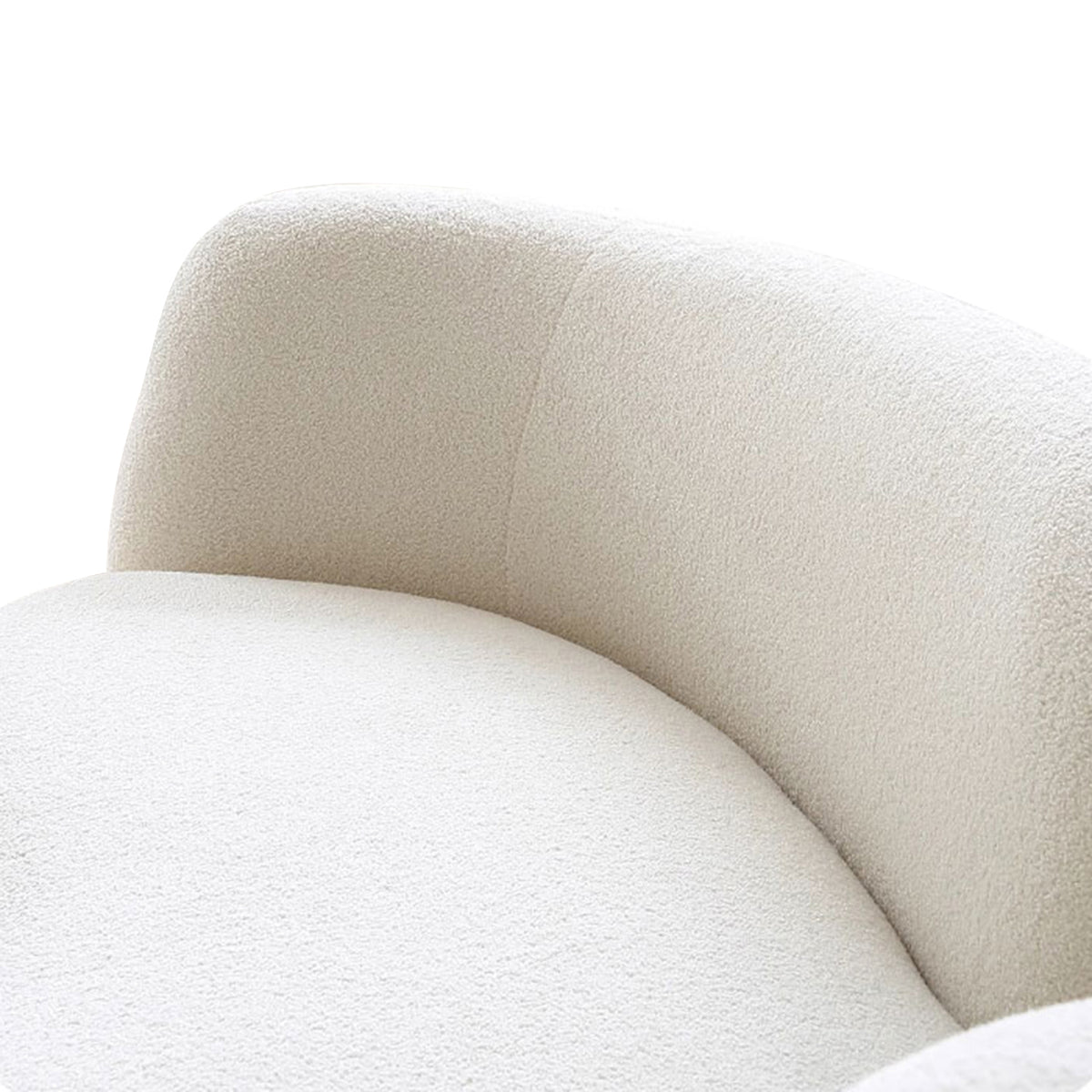 Modern Luxury Fashion Italian Minimalist Fabric Sofa Lamb Fleece Curved Sofa Medieval Cream Style Pea Sofa
