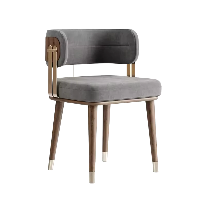 Purely Feel Light Luxury Dining Chair New Chinese Solid Wood Restaurant Club Dining Chair Department Leisure Negotiation Chair