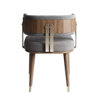 Purely Feel Light Luxury Dining Chair New Chinese Solid Wood Restaurant Club Dining Chair Department Leisure Negotiation Chair