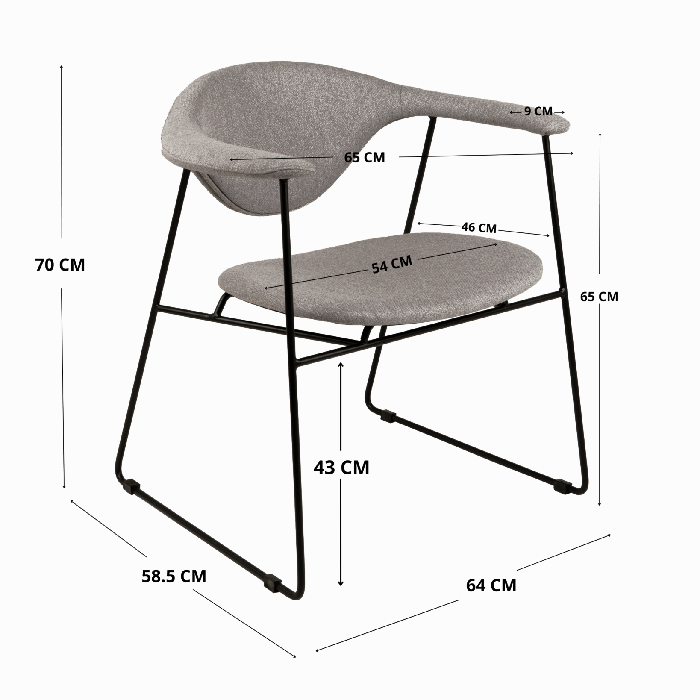 Fabric Armchair Bulli