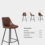 Bar Stool Beat Leather 65 cm