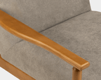 Fabric Arm Chair Xunlin Walnut Gris