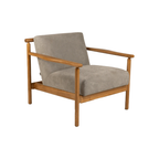 Fabric Arm Chair Xunlin Walnut Gris