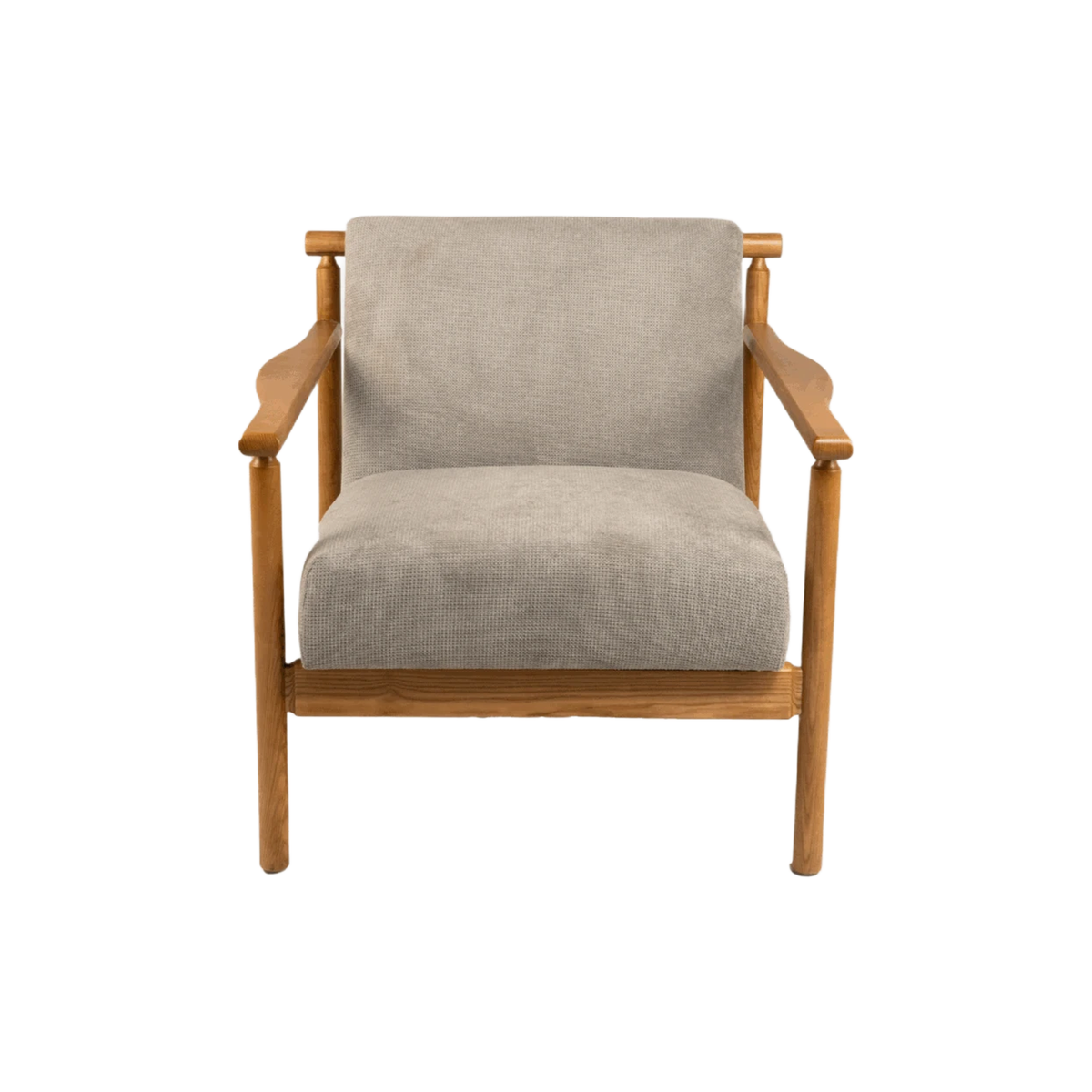 Fabric Arm Chair Xunlin Walnut Gris
