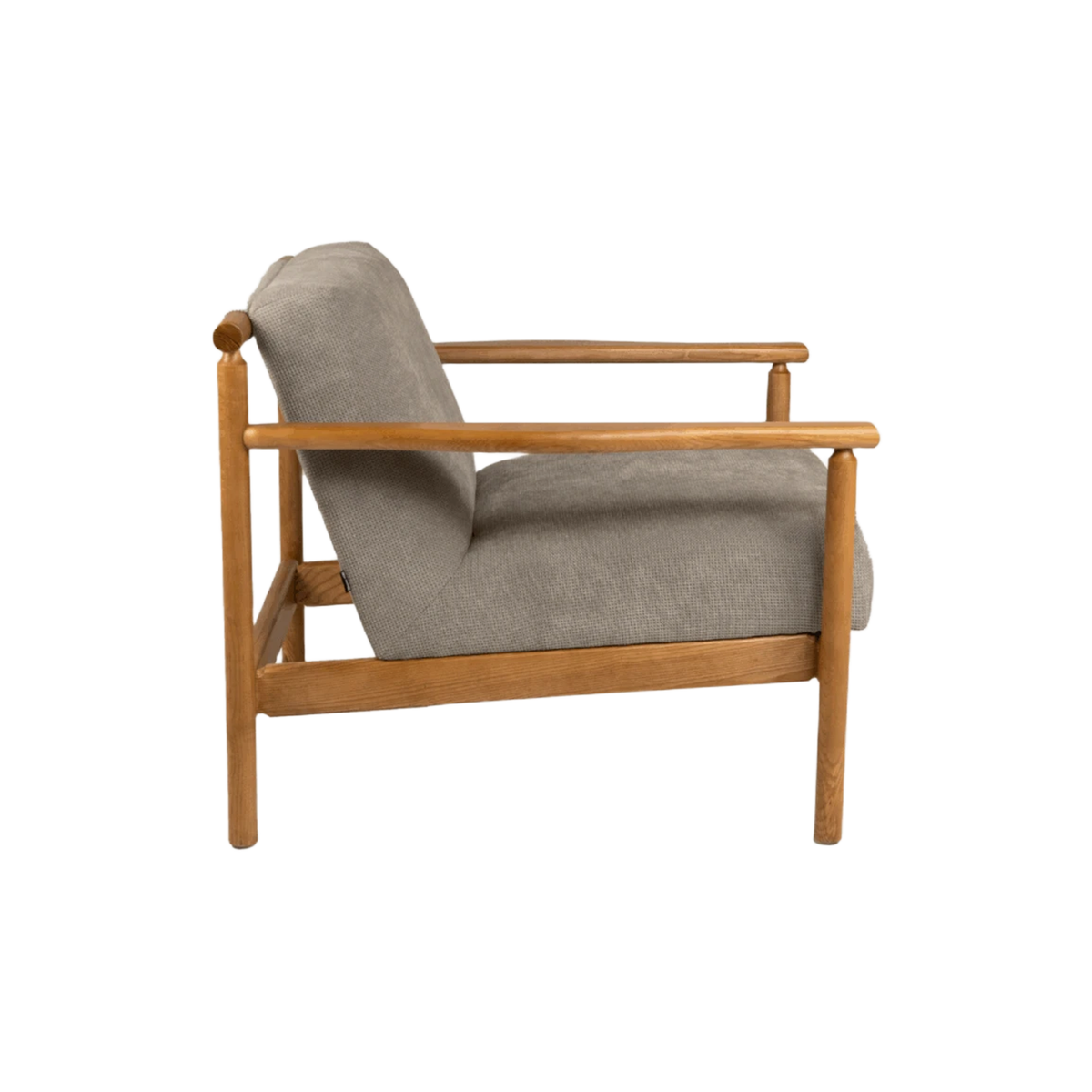 Fabric Arm Chair Xunlin Walnut Gris
