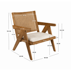 Wood Armchair Sandama Natural