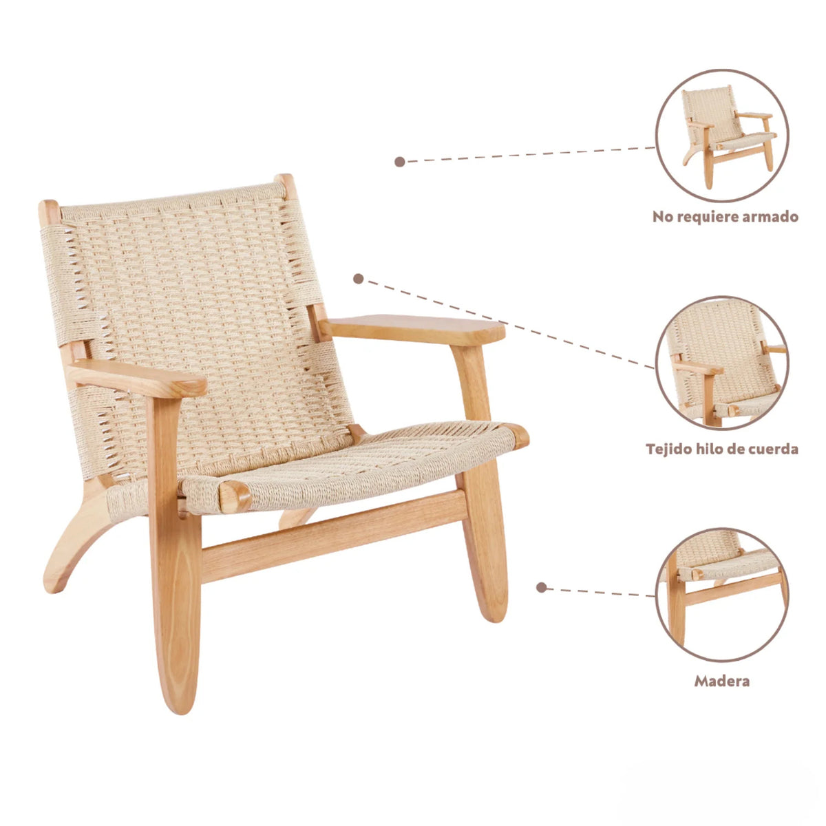 Wood Armchair Elisa
