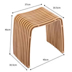 Nordic Natural Bamboo Chair Restaurant Coffee Shop Living Room Stool Bathroom Shower Waterproof Bench
