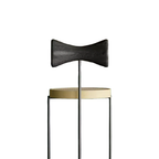 Nordic Vintage Modern Metal Backrest Leather Fixed Height Bar Stools For Kitchen Island Counter And Dining