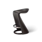WISEMAX FURNITURE Nordic Home Kitchen Wooden Metal Leg Single Counter Stool Saddle Leather Cover Bar Chair for Restaurant Café