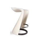 WISEMAX FURNITURE Nordic Home Kitchen Wooden Metal Leg Single Counter Stool Saddle Leather Cover Bar Chair for Restaurant Café