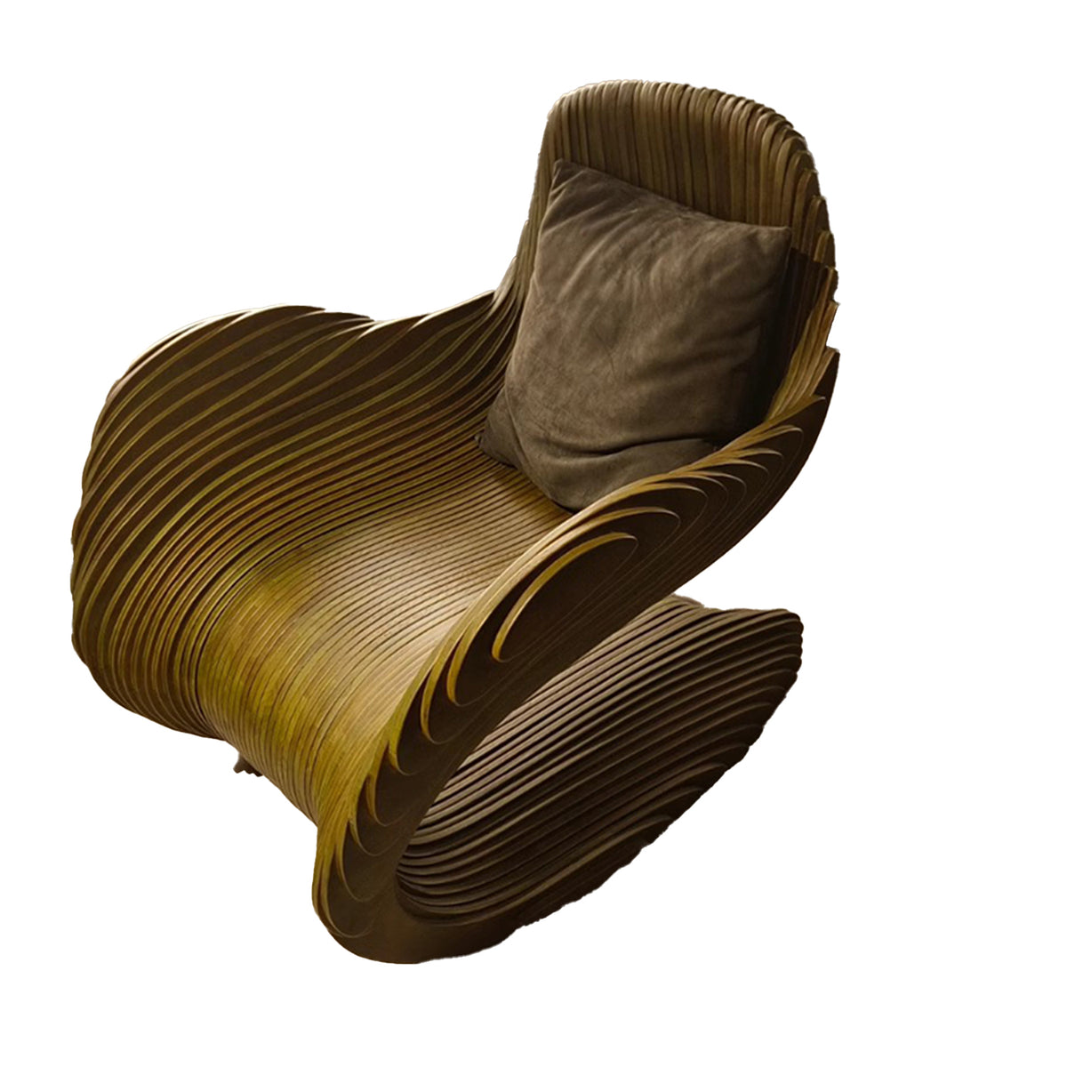 WISEMAX FURNITURE Modern Living Room Art Furniture Minimalist Solid Wood Irregular Unique Leisure Single Armchair for Home Hotel