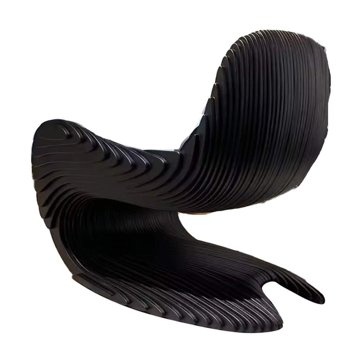 WISEMAX FURNITURE Modern Living Room Art Furniture Minimalist Solid Wood Irregular Unique Leisure Single Armchair for Home Hotel