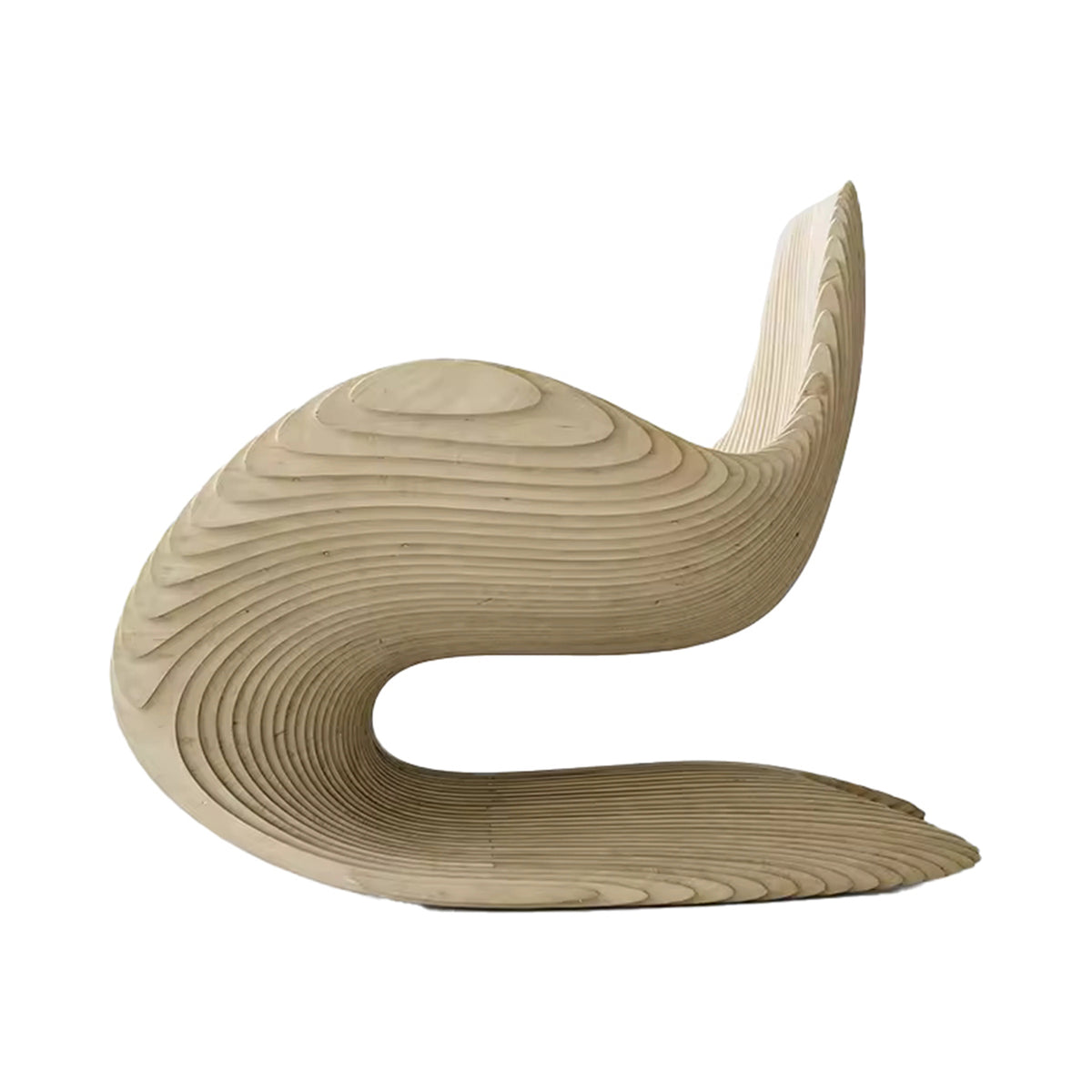 WISEMAX FURNITURE Modern Living Room Art Furniture Minimalist Solid Wood Irregular Unique Leisure Single Armchair for Home Hotel