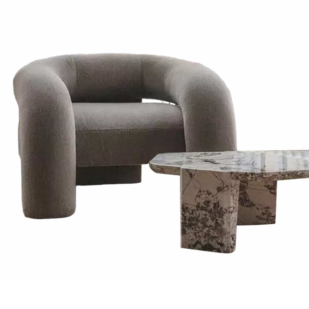 WISEMAX FURNITURE British Elegant Style Luxury Cloth Handmade Craft Boutique Hotel Leisure Soft Sponge Lounge Chair for Home