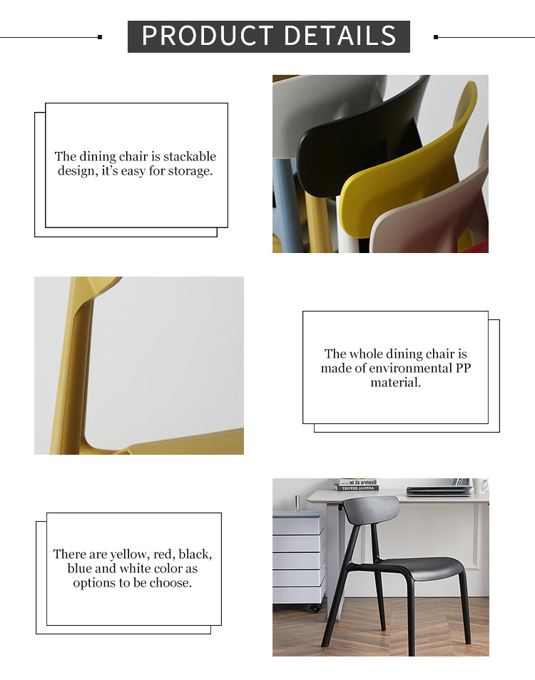 WISEMAX FURNITURE Modern Minimalist Coffee Dining Chair Nordic Fashion Leisure Chair Restaurant Plastic Chair