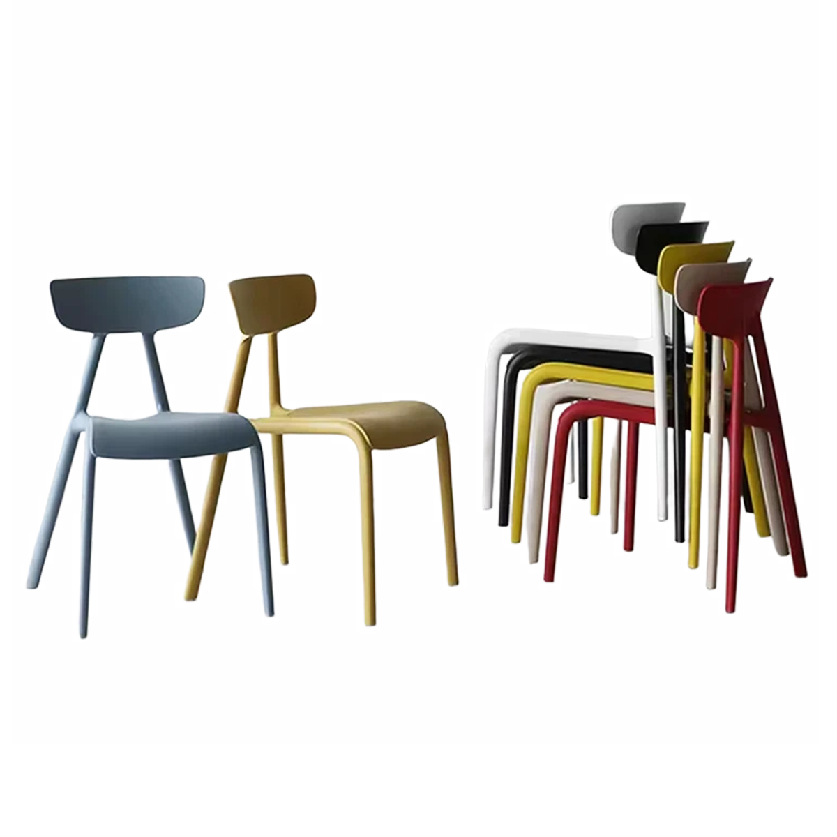WISEMAX FURNITURE Modern Minimalist Coffee Dining Chair Nordic Fashion Leisure Chair Restaurant Plastic Chair