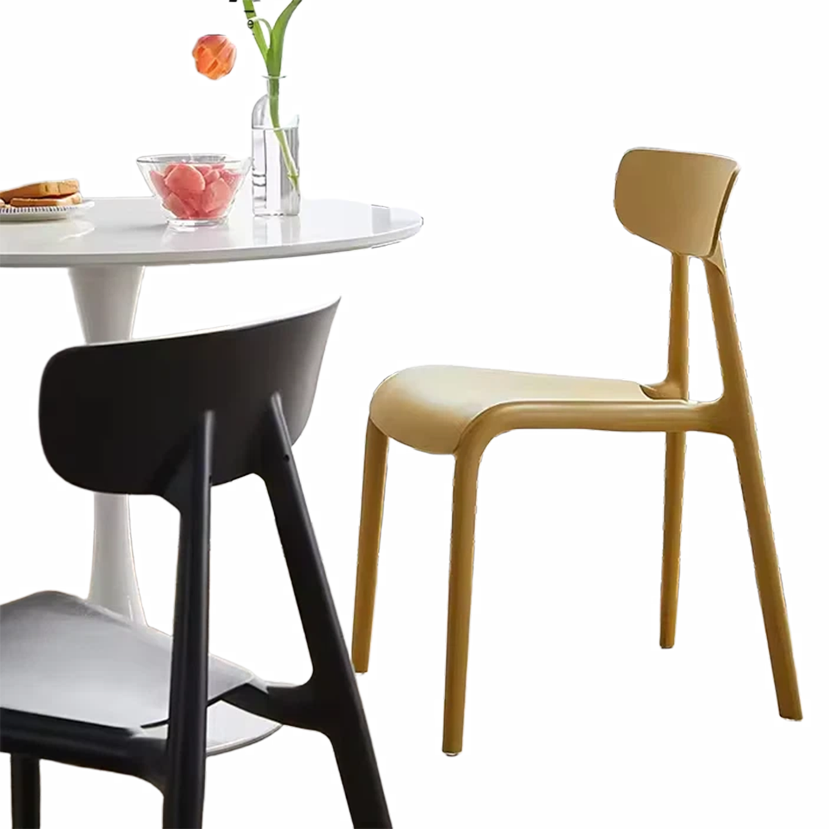 WISEMAX FURNITURE Modern Minimalist Coffee Dining Chair Nordic Fashion Leisure Chair Restaurant Plastic Chair